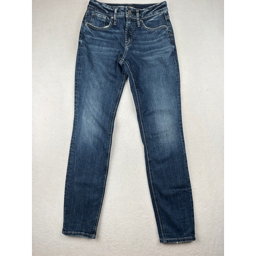 Silver Jeans Co Boyfriend Jeans Womens W25 Mid Rise Relaxed Casual